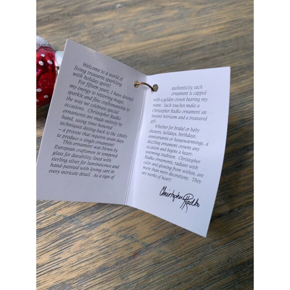 Christopher Radko Santa Suits Billy Bunny Glass Ornament 2000 Decorative Holiday - Picture 9 of 9